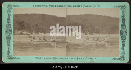 . Westlich von waltonian Isle, Lake George. Abdeckung: [1870?-1885?]. Quelle Impressum: Glens Falls, NEW YORK: S.R. Stoddard, [1870?-1885?]. Digitale Element veröffentlicht 6-14 2006; 4-23-2009 aktualisiert. 378 westlich von waltonian Isle, Lake George, von Stoddard, Seneca Ray, 1844-1917, 1844-1917 Stockfoto