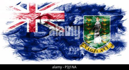 Britische Jungferninseln rauch Flagge, British Overseas Territories, Großbritannien abhängiges Gebiet flag Stockfoto