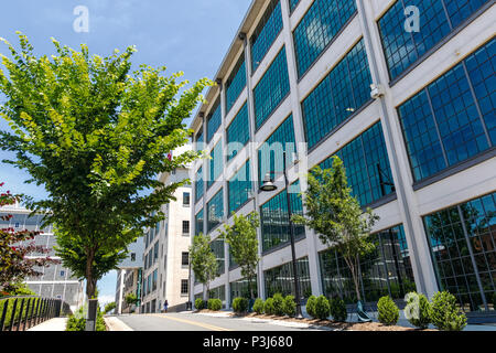 WINSTON - SALEM, NC, USA - Juni 15: Bailey Park am 15. Juni 2018 in der Innenstadt von Winston - Salem, North Carolina. Stockfoto