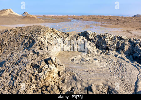 Mud Vulcano in Gobustan Nationalpark, Aserbaidschan Stockfoto