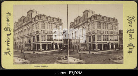 . Booth's Theater. Alternative Titel: amerikanische Landschaft, New York City. Abdeckung: 1870?-1895?. Digitale Element veröffentlicht 4-12 2006; Aktualisiert im 6-25 2010. 40 Booth's Theater, von Robert N. Dennis Sammlung von stereoskopische Ansichten 3. Stockfoto