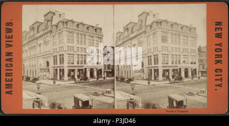 . Booth's Theater. Alternative Titel: Amerikanische Ansichten, New York City. Abdeckung: 1870?-1895?. Digitale Element veröffentlicht 4-12 2006; Aktualisiert im 6-25 2010. 40 Booth's Theater, von Robert N. Dennis Sammlung von stereoskopische Ansichten 4. Stockfoto