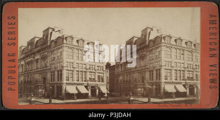 . Booth's Theatre, NEW YORK, alternative Titel: Amerikanische Ansichten, beliebten Serie. Abdeckung: 1870?-1895?. Digitale Element veröffentlicht 4-12 2006; Aktualisiert im 6-25 2010. 40 Booth's Theater, N.Y, von Robert N. Dennis Sammlung von stereoskopische Ansichten 2. Stockfoto