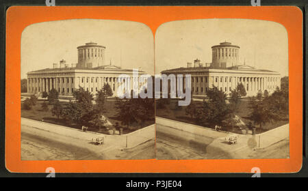 . Blick auf das State Capitol in Columbus. Abdeckung: 1865?-1920?. Quelle Impressum: 1865?-1920?. Digitale Element veröffentlicht 6-2 2005; 2-13-2009 aktualisiert. 366 Blick auf das State Capitol in Columbus, von Robert N. Dennis Sammlung von stereoskopische Ansichten Stockfoto