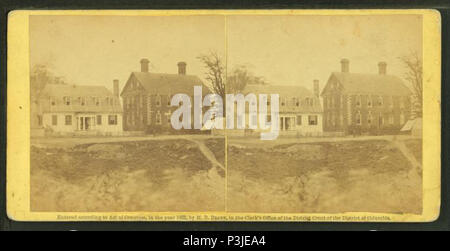 . Blick auf zwei Gebäude. Veröffentlicht: 1862. Abdeckung: 1861-1865. Digitale Element veröffentlicht 00-11-2006 aktualisiert; 6-25 2010. 367 Anzeigen von zwei Gebäuden, die durch Brady, Mathew B., 1823 (ca.)-1896 Stockfoto