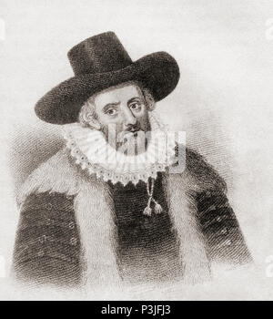 Edward "Ned" Alleyn, 1566 - 1626. Englischer Schauspieler, war eine wichtige Figur des elisabethanischen Theaters und Gründer von Dulwich College und Alleyn's School. Von Shakespeare der Spieler, veröffentlicht 1916 Stockfoto