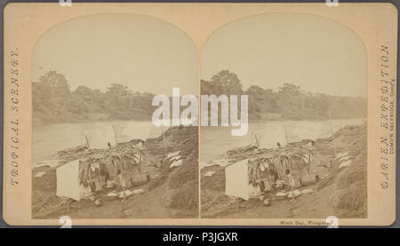 373 Waschen Tag, Pinogana, Moran, John, 1831-1903 Stockfoto
