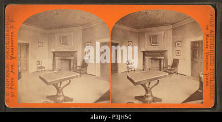 . Washington Familie Esszimmer. Abdeckung: 1880. Quelle Impressum: Mount Vernon, Va.: Mt. Vernon Association, 1880. Digitale Element veröffentlicht 6-14 2006; 2-13-2009 aktualisiert. 374 Washington Familie Esszimmer, von N. G. Johnson Stockfoto