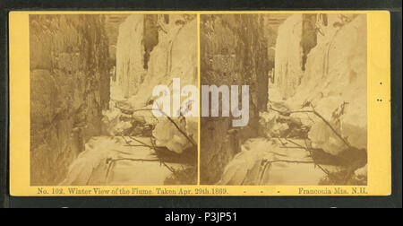 384 Winter Blick des Flume, Jan. 29, 1869, Franken Mts., N. H, von H. S. Fifield Stockfoto