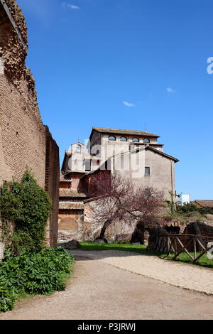 Ein hinterbliebener Villa Palatinhügel in Rom Stockfoto