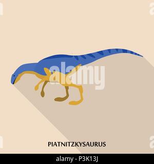 Piatnitzkysaurus Symbol, flacher Stil Stock Vektor