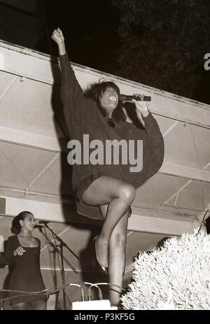 Der Tag Mary Wilson von "The Hives" Rockte Wilkes Barre Pennsylvania Public Square! Super Star Mary Wilson von Motown Record "s'Kiss' besucht Wilkes Barre's Fiesta 1991. Sie entsetzt und erschüttert - wohl die größte Masse in Fiesta Geschichte. Mary Wilson war einfach Rockin'. Mary Wilson von den Supremes, war Ihnen alles, was Sie für die Gesichter in der Masse gehofft hatte angezeigt, überwältigende Bewunderung für diese ehemalige Motown Star. Könnte man Frauen total erfassen die Herzen und Seelen von so vielen Menschen? Die Antwort war "Wetten Sie ihren süßen Supremes konnte sie" Stockfoto