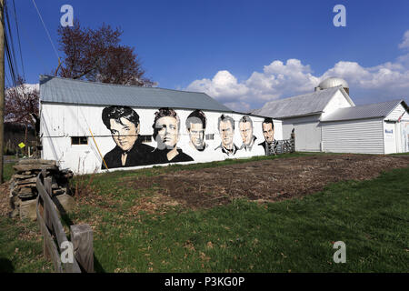 Bauernhof Wandbild Warwick New York Stockfoto