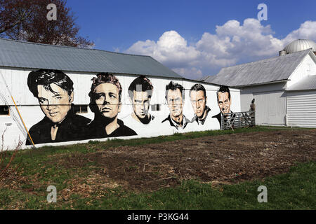 Bauernhof Wandbild Warwick New York Stockfoto