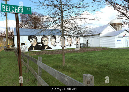 Bauernhof Wandbild Warwick New York Stockfoto