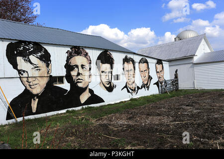 Bauernhof Wandbild Warwick New York Stockfoto