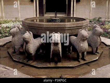 FUENTE del Patio de Los Leones. Ort: ALHAMBRA - PATIO DE LOS LEONES, Granada, Spanien. Stockfoto