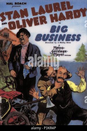 Original Film Titel: BIG BUSINESS. Englischer Titel: BIG BUSINESS. Regisseur: James W. HORNE. Jahr: 1929. Credit: M.G.M/Album Stockfoto