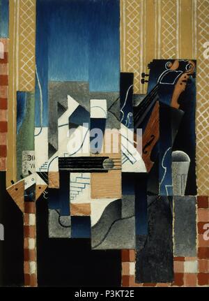 'Violine und Gitarre", 1913, Öl auf Leinwand, 81 x 60 cm, DE 00111. Autor: Juan Gris (1887-1927). Lage: CASON DEL BUEN RETIRO - PINTURA, MADRID, SPANIEN. Auch als: BODEGON VIOLINE Y GUITARRA bekannt. Stockfoto