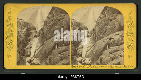 387 Yosemite Falls von der Oberseite des unteren fällt, von Robert N. Dennis Sammlung von stereoskopische Ansichten Stockfoto