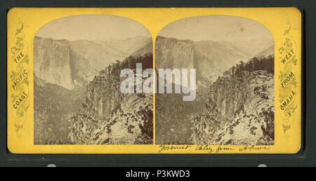 389 Yosemite Tal, von Inspiration Point, von Robert N. Dennis Sammlung von stereoskopische Ansichten Stockfoto