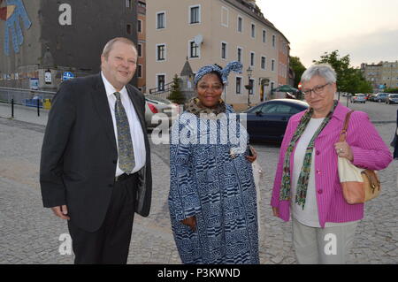 Könige von Kamerun besuchen Görlitz und Zgorzelec Stockfoto