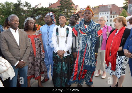 Könige von Kamerun besuchen Görlitz und Zgorzelec Stockfoto