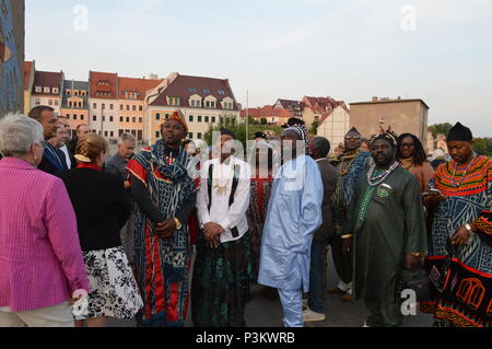 Könige von Kamerun besuchen Görlitz und Zgorzelec Stockfoto