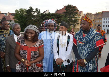 Könige von Kamerun besuchen Görlitz und Zgorzelec Stockfoto