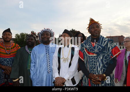 Könige von Kamerun besuchen Görlitz und Zgorzelec Stockfoto