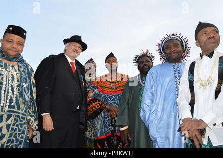 Könige von Kamerun besuchen Görlitz und Zgorzelec Stockfoto