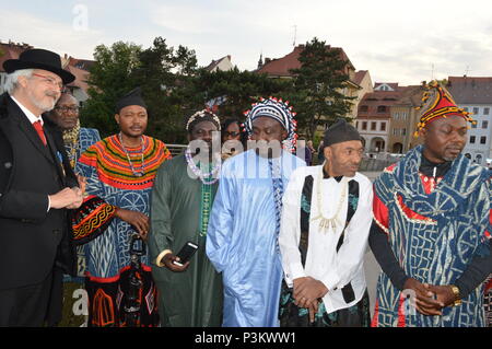 Könige von Kamerun besuchen Görlitz und Zgorzelec Stockfoto