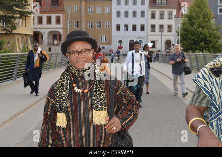 Könige von Kamerun besuchen Görlitz und Zgorzelec Stockfoto