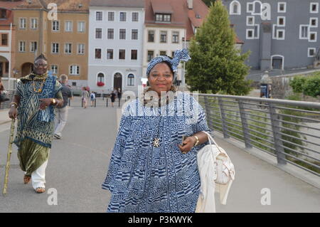 Könige von Kamerun besuchen Görlitz und Zgorzelec Stockfoto