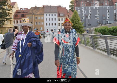 Könige von Kamerun besuchen Görlitz und Zgorzelec Stockfoto