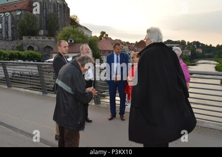 Könige von Kamerun besuchen Görlitz und Zgorzelec Stockfoto