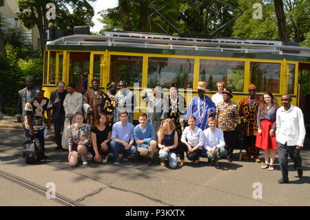 Könige von Kamerun besuchen Görlitz und Zgorzelec Stockfoto