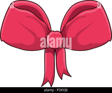 Zierschleife Symbol auf weißem Hintergrund, Vector Illustration Stock Vektor