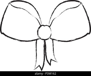 Zierschleife Symbol auf weißem Hintergrund, Vector Illustration Stock Vektor