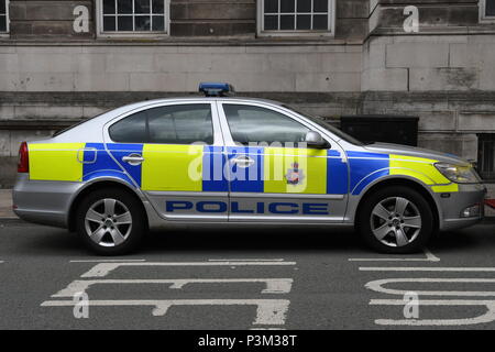 Polizei-Auto Stockfoto