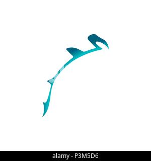 Vektor Hammerhai Logo. Fisch gradient Logo Stock Vektor