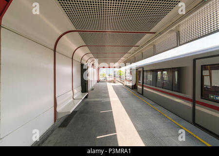 Bahnhof Kaisermuhlen, Wien, Österreich Stockfoto