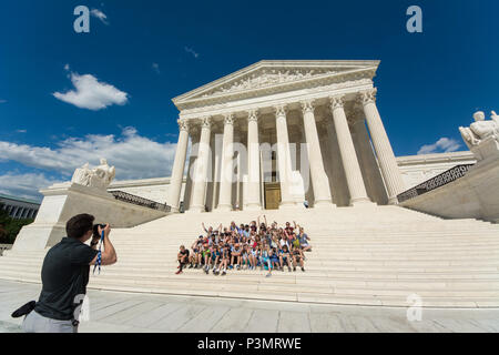 Der Oberste Gerichtshof Gebäude ist der Sitz des Obersten Gerichts der Justiz der Vereinigten Staaten von Amerika. Im Jahr 1935 abgeschlossen, ist es in der 19. Stockfoto