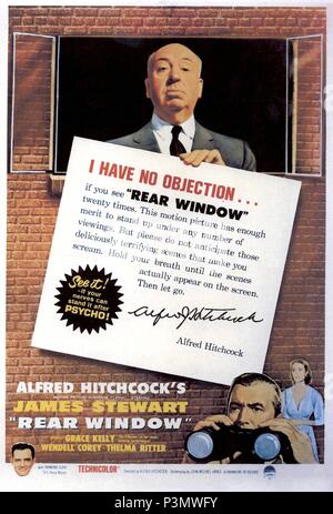 Original Film Titel: HECKSCHEIBE. Englischer Titel: HECKSCHEIBE. Regisseur: Alfred Hitchcock. Jahr: 1954. Quelle: Paramount Pictures/Album Stockfoto