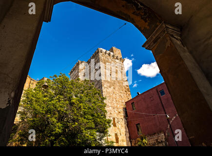 Italien Sardinien Cagliari San Pancrazio Turm Stockfoto