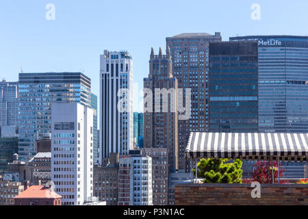 Dachgarten in Midtown Manhattan, New York City, USA Stockfoto