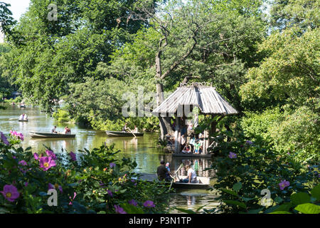 Wagner Cove Boot Landung im Central Park, New York City, USA Stockfoto