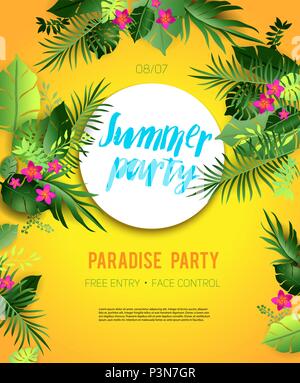 Gelb Sommer Poster Stock Vektor