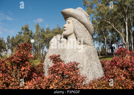 Skulptur, die weiblich Land Sänger. Den Bicentennial Park, Tamworth NSW Australien. Stockfoto