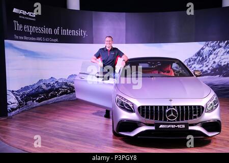 New Delhi, Indien. 18 Juni, 2018. Michael Jopp-VP Sales und Marketing bei der Einführung der Mercedes-AMG S63 Coupé Credit: Jyoti Kapoor/Pacific Press/Alamy leben Nachrichten Stockfoto